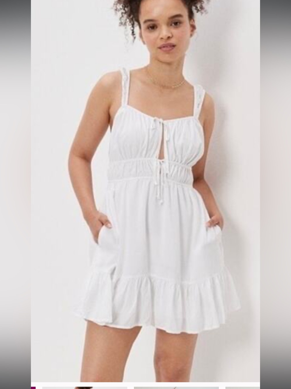 American eagle white cotton dress
